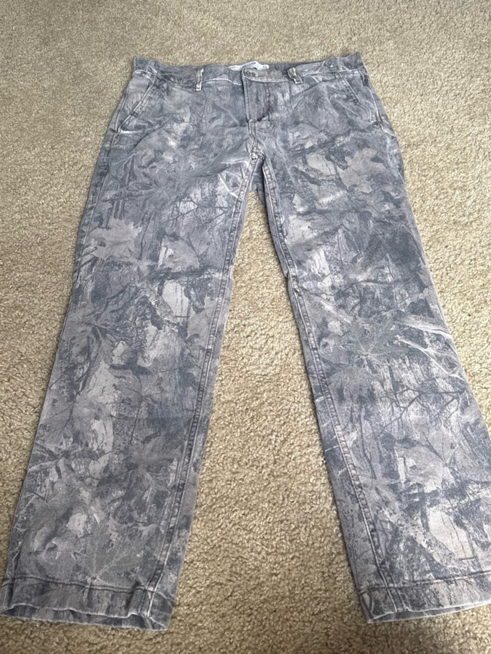 Men's Washed Camo Jeans